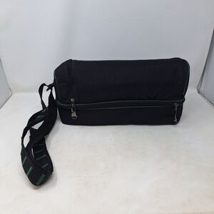 Picnic Time Black Wine Tote Travel Cooler Bag Carry Bottle Glasses Stopper Strap